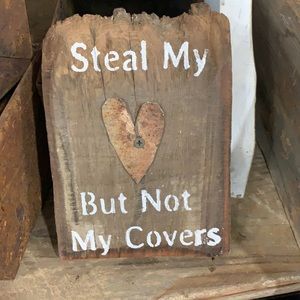 Handmade wooden sign